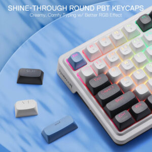 Redragon K719WGB GALATIN RGB PRO Full sized Wireless Gaming Keyboard - White image 3
