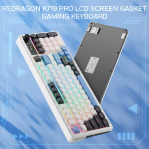 Redragon K719WGB GALATIN RGB PRO Full sized Wireless Gaming Keyboard - White image 4