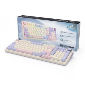 Redragon K768 EISA 100 RGB Wireless Gaming Keyboard - Lilac image 8