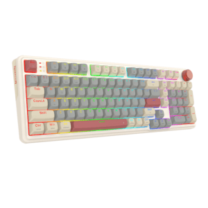 Redragon EISA 100 Retro RGB Wireless Mechanical Keyboard - Cream/Grey image 3
