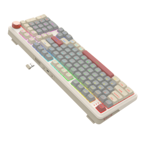 Redragon EISA 100 Retro RGB Wireless Mechanical Keyboard - Cream/Grey image 6
