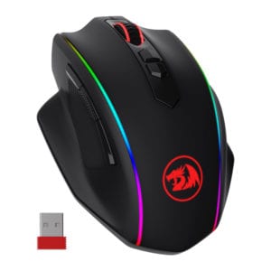 REDRAGON VAMPIRE ELITE Wireless 16000DPI|8 Button|Ergonomic Design|P3335 Optical Sensor|Type-C Cable|RGB Backlit Gaming Mouse - Black image 2