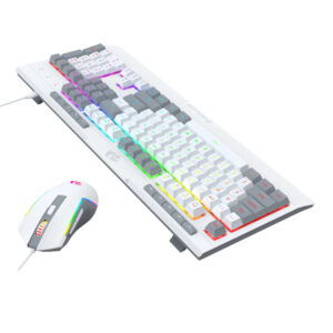 Redragon S151 Wired RGB Gaming Keyboard and Mouse Combo - White and Grey image 3