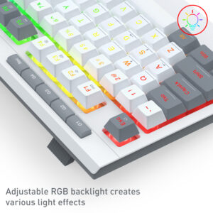 Redragon S151 Wired RGB Gaming Keyboard and Mouse Combo - White and Grey image 6