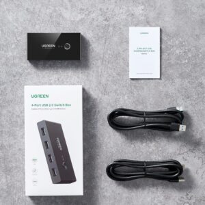 UGREEN USB 3.0 4-Port Switch Box, with 1.5m USB Cables image 5