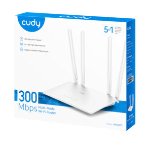 Cudy WR300S 300Mbps 5-Port Wi-Fi 4 Router – White image 5
